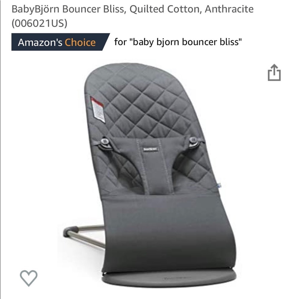Baby Bjorn bouncer in anthracite
